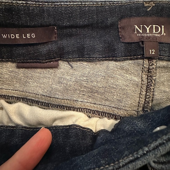 NYJD Patchie Wide Leg Cropped Jeans - Picture 3 of 5